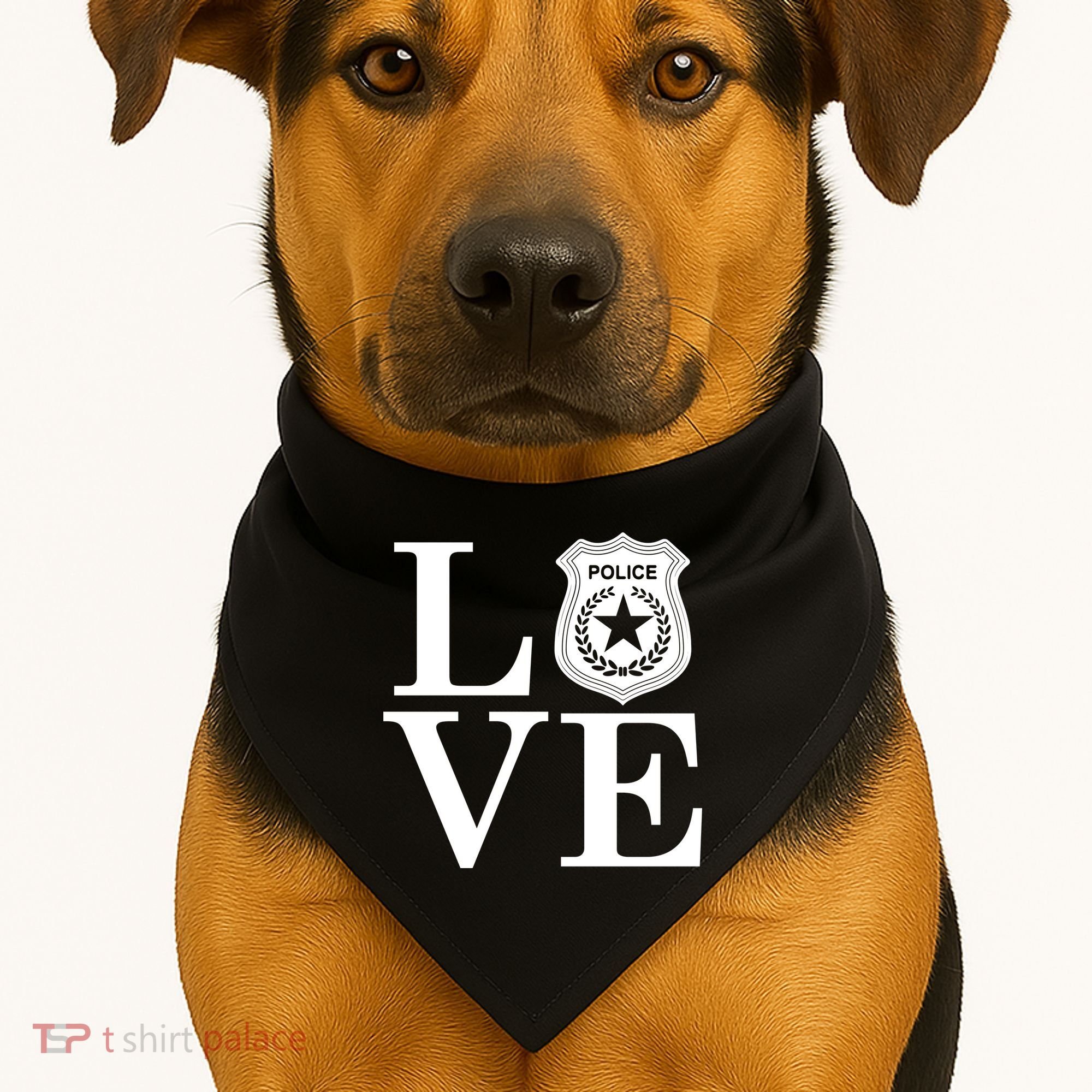 Love The Police USA-Made Doggie Bandana