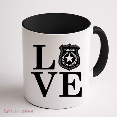 Love The Police Coffee Mug back