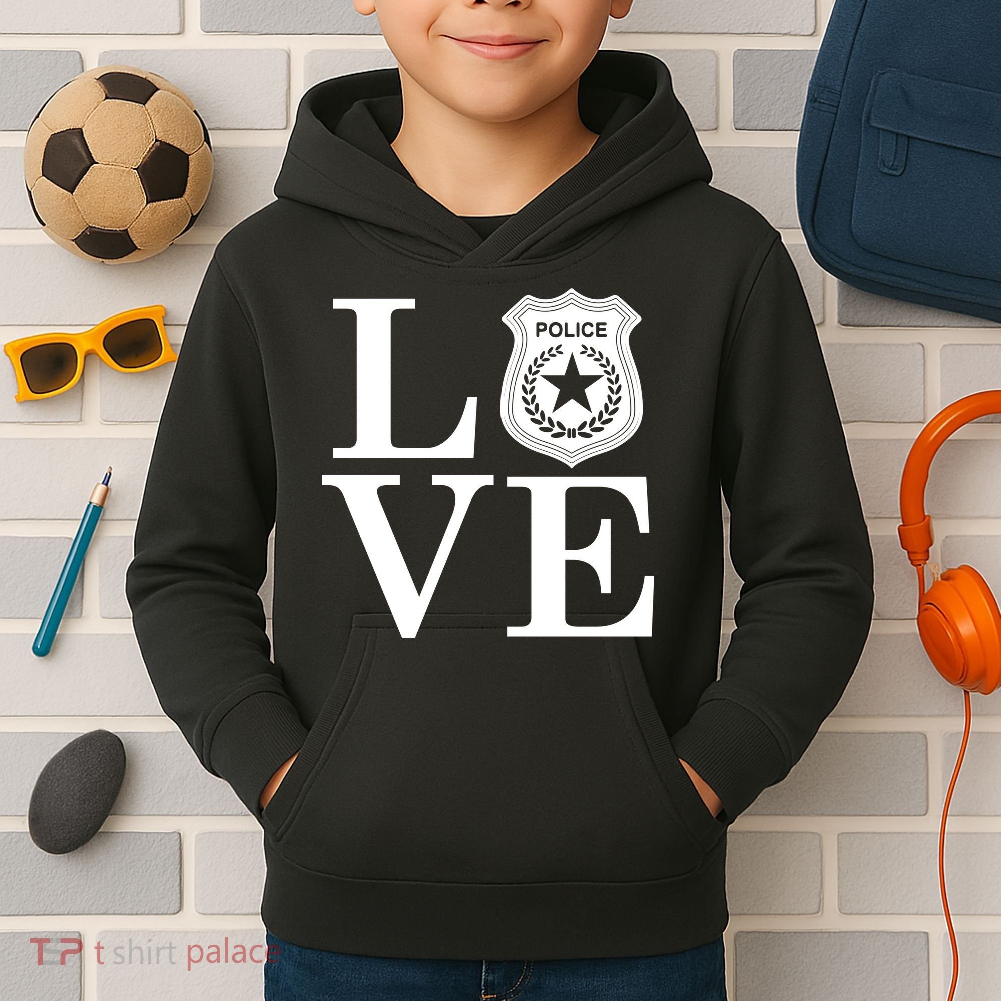 Love The Police Kids Hoodie
