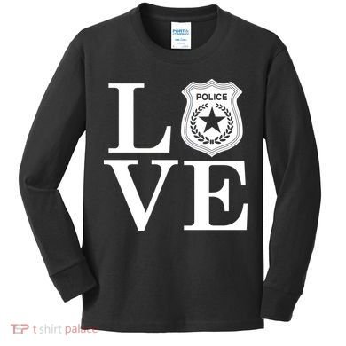 Love The Police Kids Long Sleeve Shirt