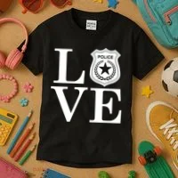Love The Police Kids T-Shirt thumb 3