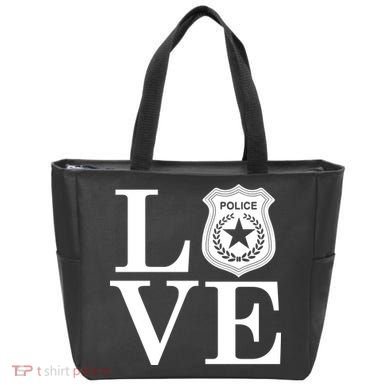 Love The Police Tote Bag