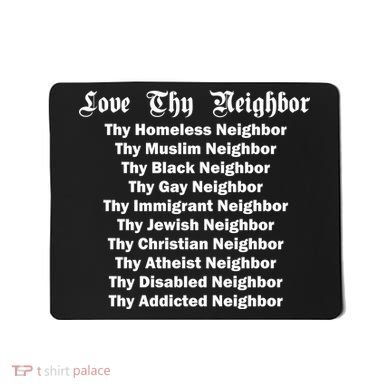 Love Thy Neighbor Equals Mousepad