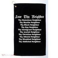 Love Thy Neighbor Equals Golf Towel thumb 0