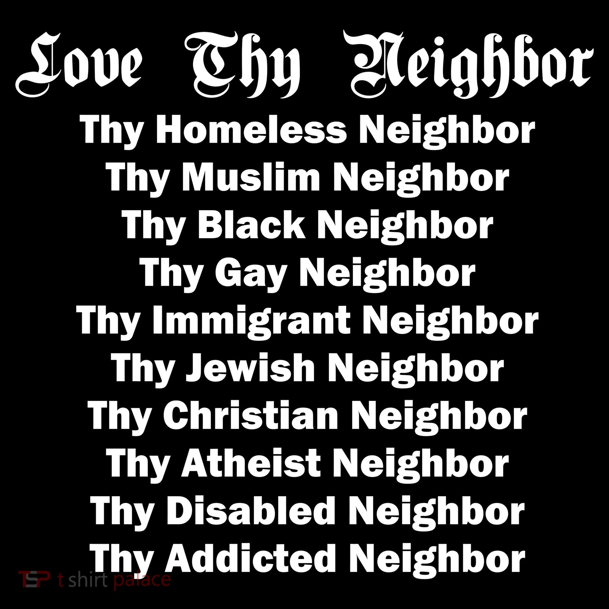 Love Thy Neighbor Equals Visor