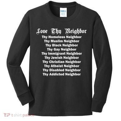 Love Thy Neighbor Equals Kids Long Sleeve Shirt
