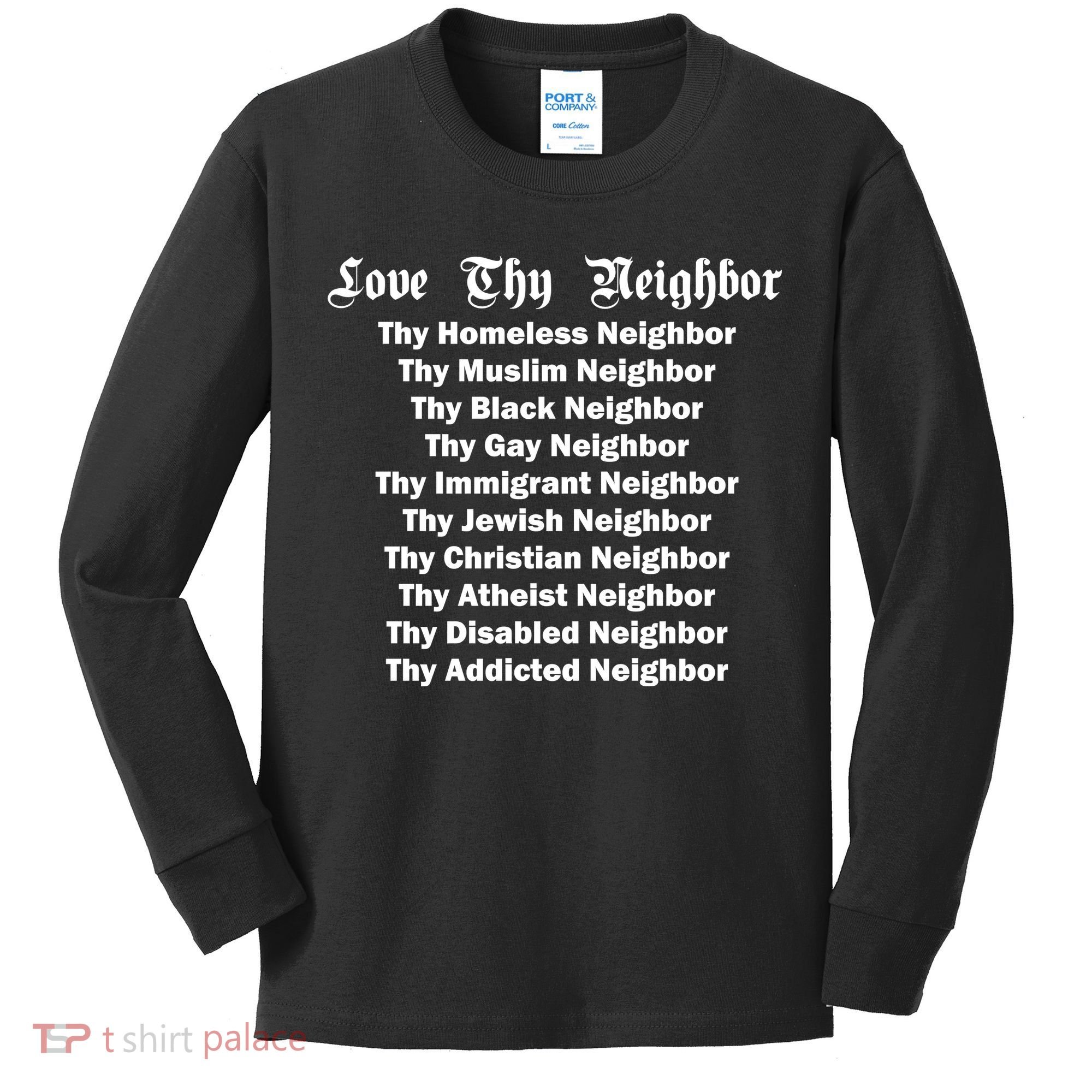 Love Thy Neighbor Equals Kids Long Sleeve Shirt