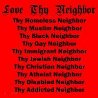 Love Thy Neighbor Equals Santa Hat thumb 1