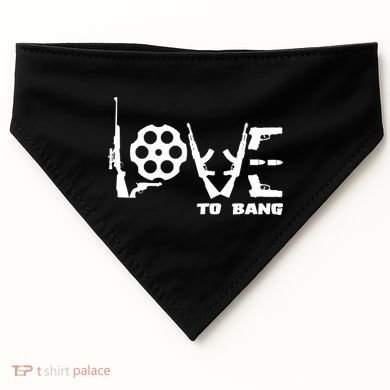 Love To Bang Funny Gun Bullets USA-Made Doggie Bandana