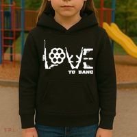 Love To Bang Funny Gun Bullets Kids Hoodie thumb 3
