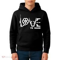 Love To Bang Funny Gun Bullets Kids Hoodie thumb 4