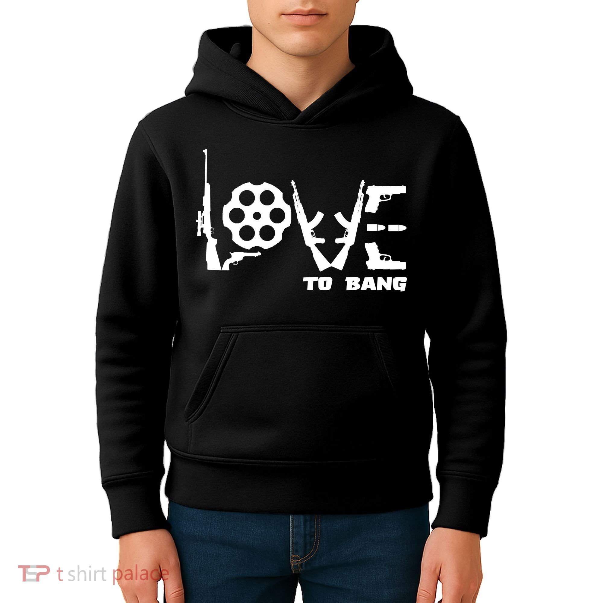 Love To Bang Funny Gun Bullets Kids Hoodie