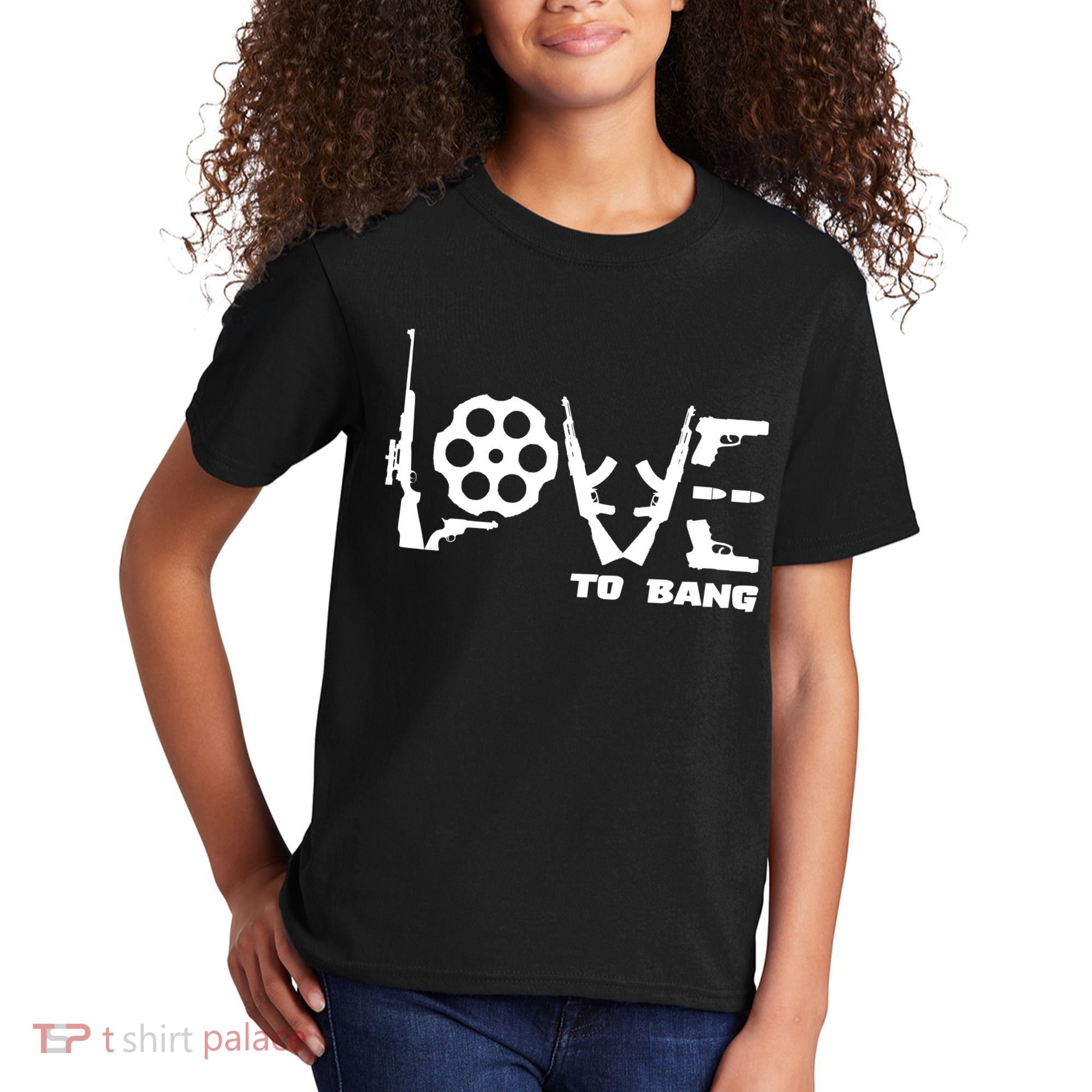 Love To Bang Funny Gun Bullets Kids T-Shirt