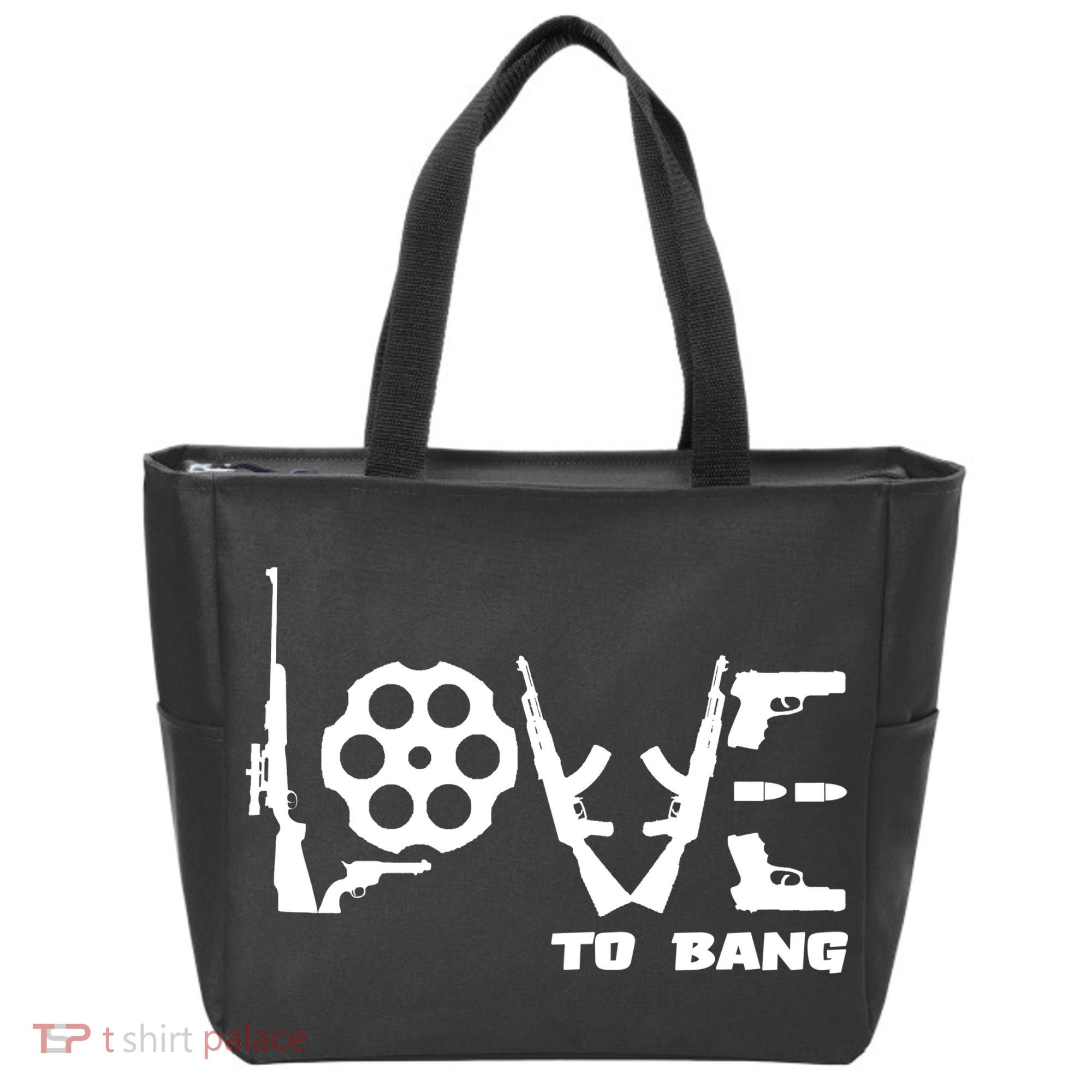 Love To Bang Funny Gun Bullets Tote Bag