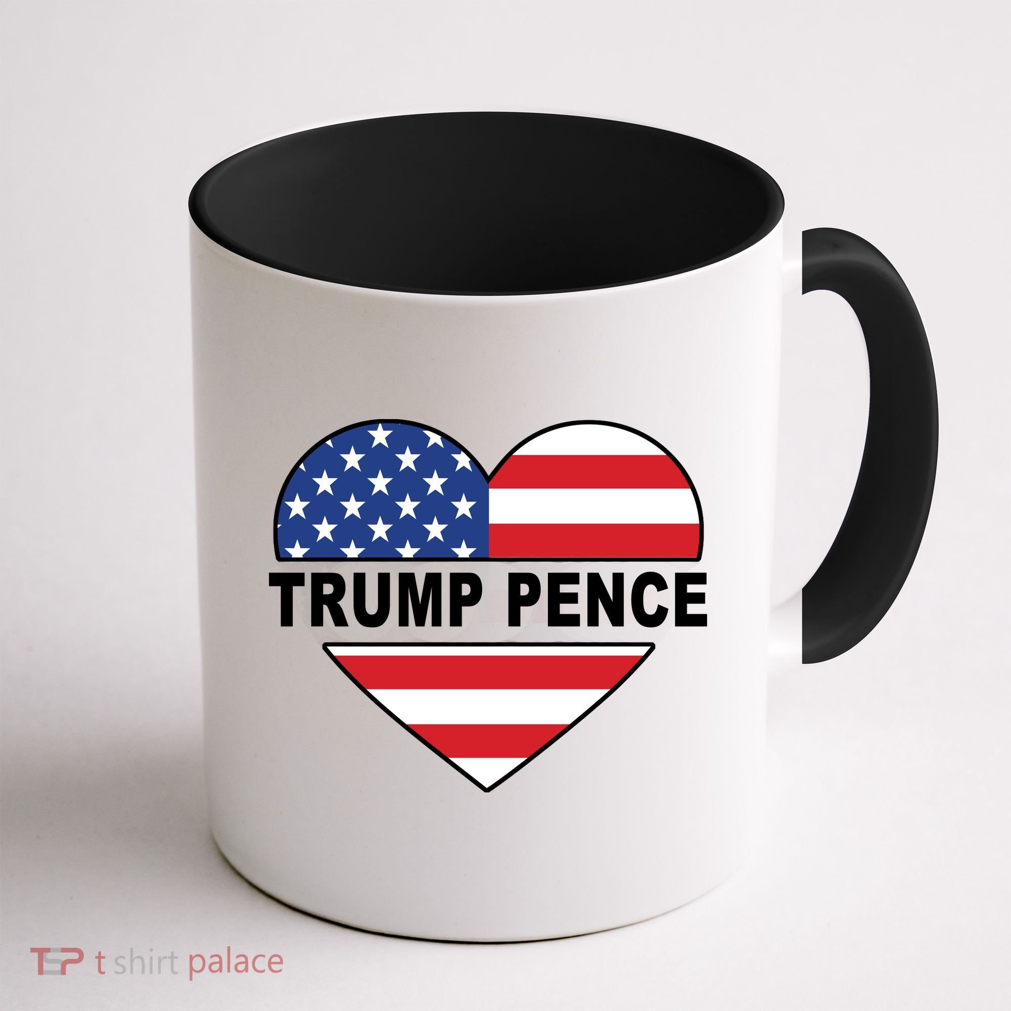 Love Trump Pence USA Heart Coffee Mug