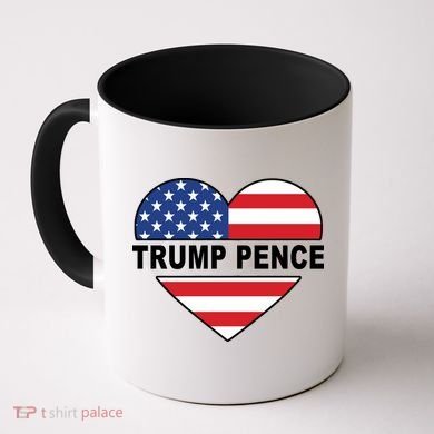 Love Trump Pence USA Heart Coffee Mug