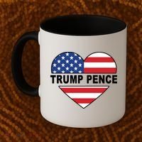 Love Trump Pence USA Heart Coffee Mug thumb 2
