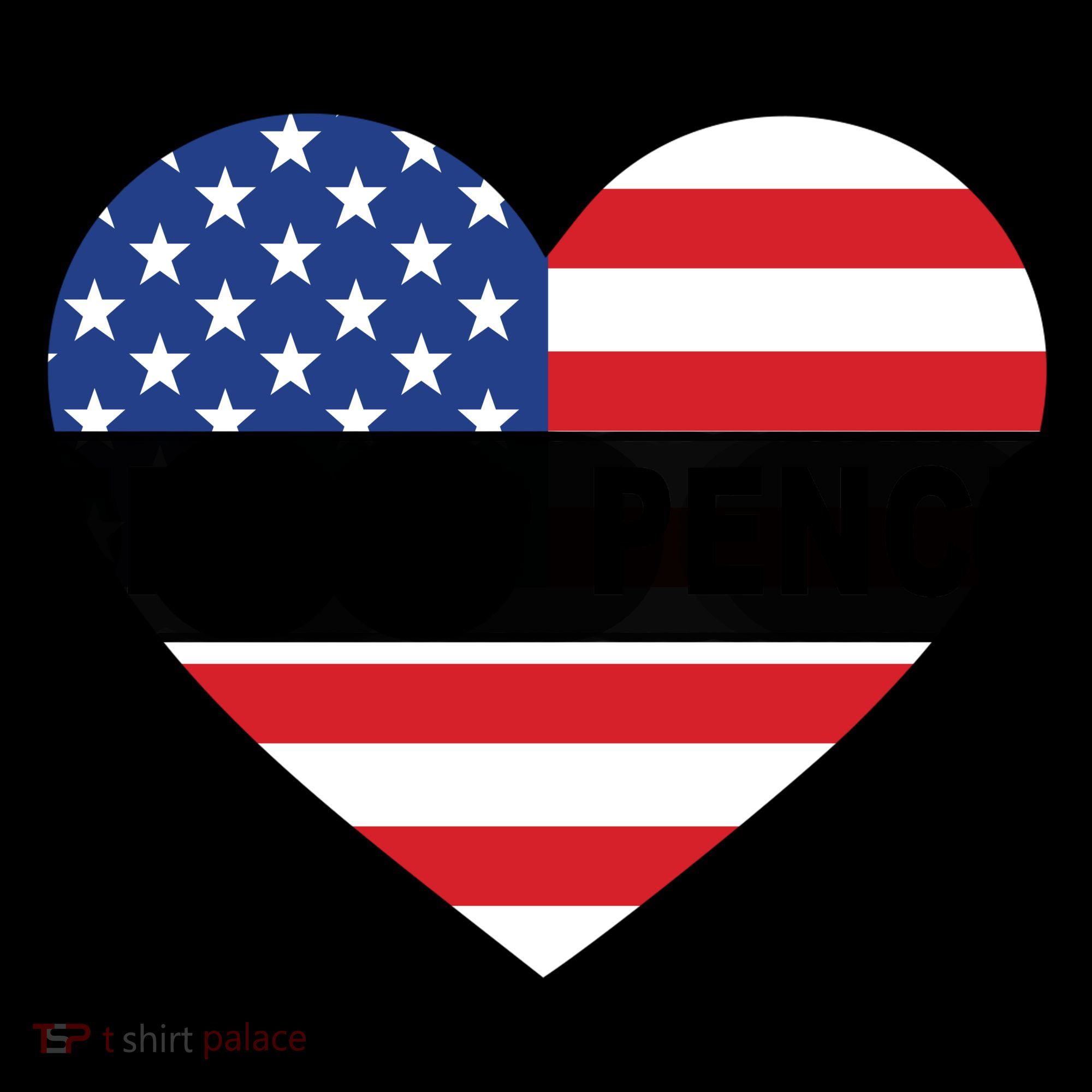 Love Trump Pence USA Heart Coffee Mug
