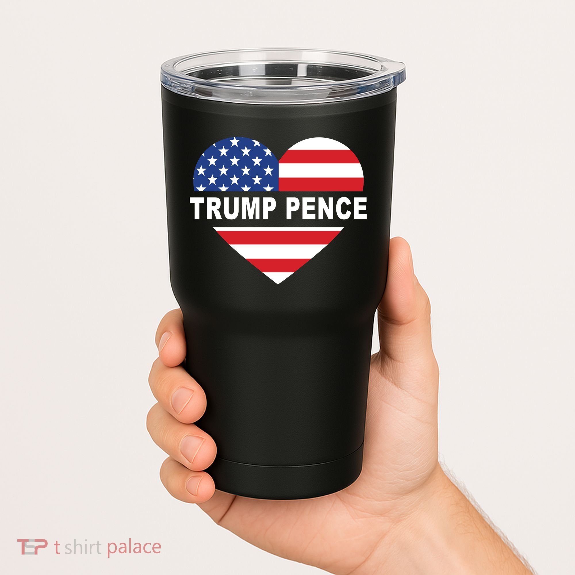 Love Trump Pence USA Heart Tumbler