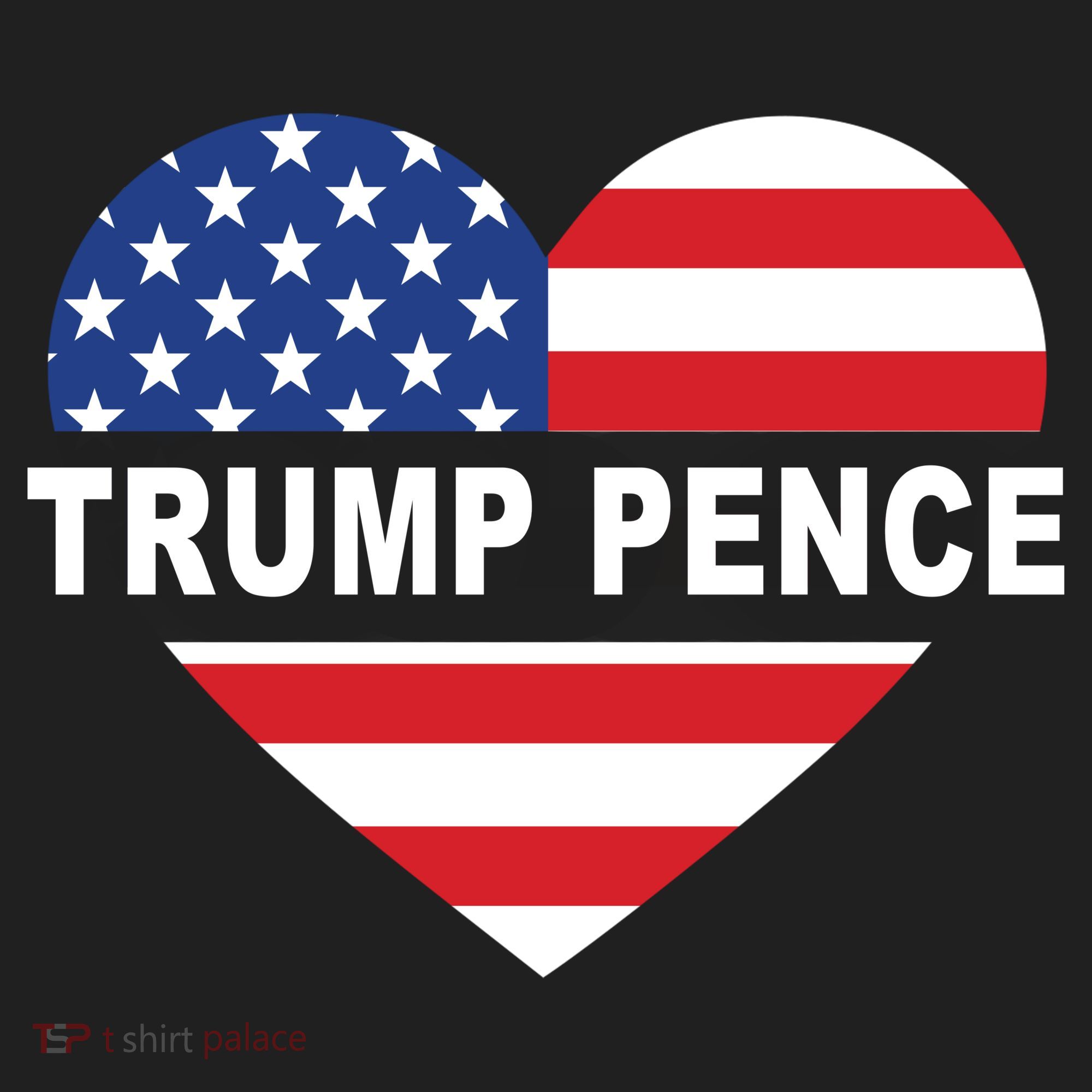 Love Trump Pence USA Heart Tumbler