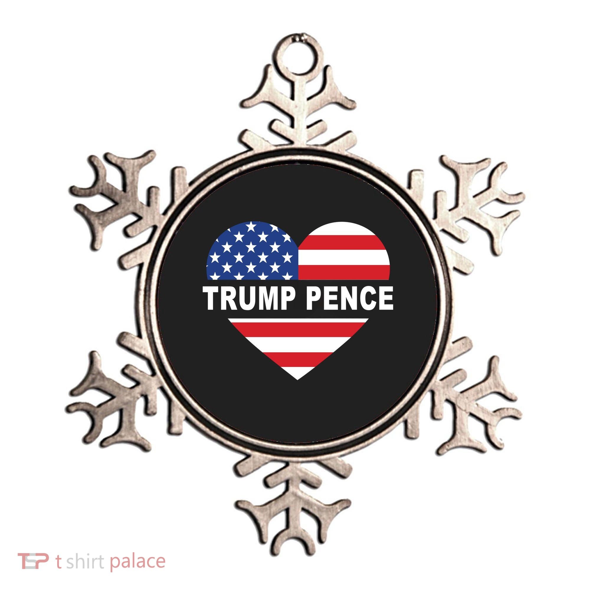 Love Trump Pence USA Heart Ornament