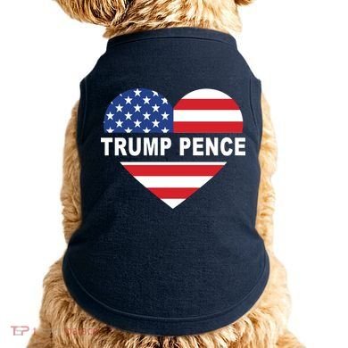Love Trump Pence USA Heart Doggie Tank