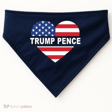 Love Trump Pence USA Heart USA-Made Doggie Bandana