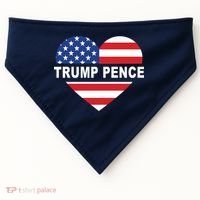Love Trump Pence USA Heart USA-Made Doggie Bandana thumb 0