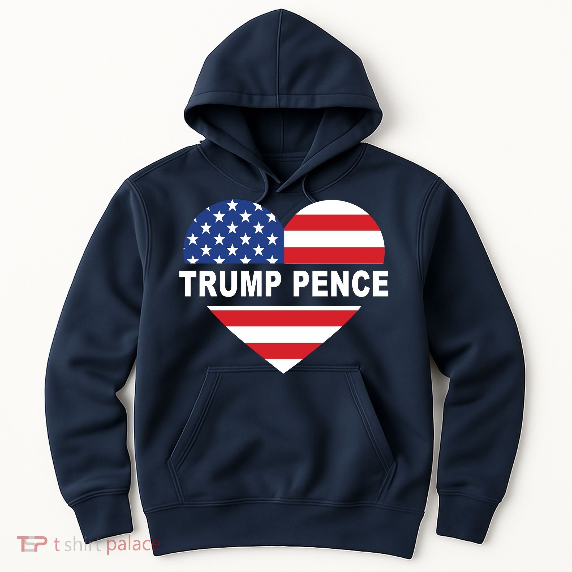 Love Trump Pence USA Heart Hoodie