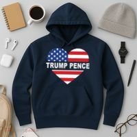 Love Trump Pence USA Heart Hoodie thumb 3