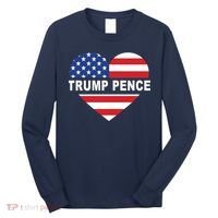 Love Trump Pence USA Heart Long Sleeve Shirt thumb 0