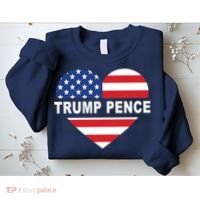 Love Trump Pence USA Heart Sweatshirt thumb 2