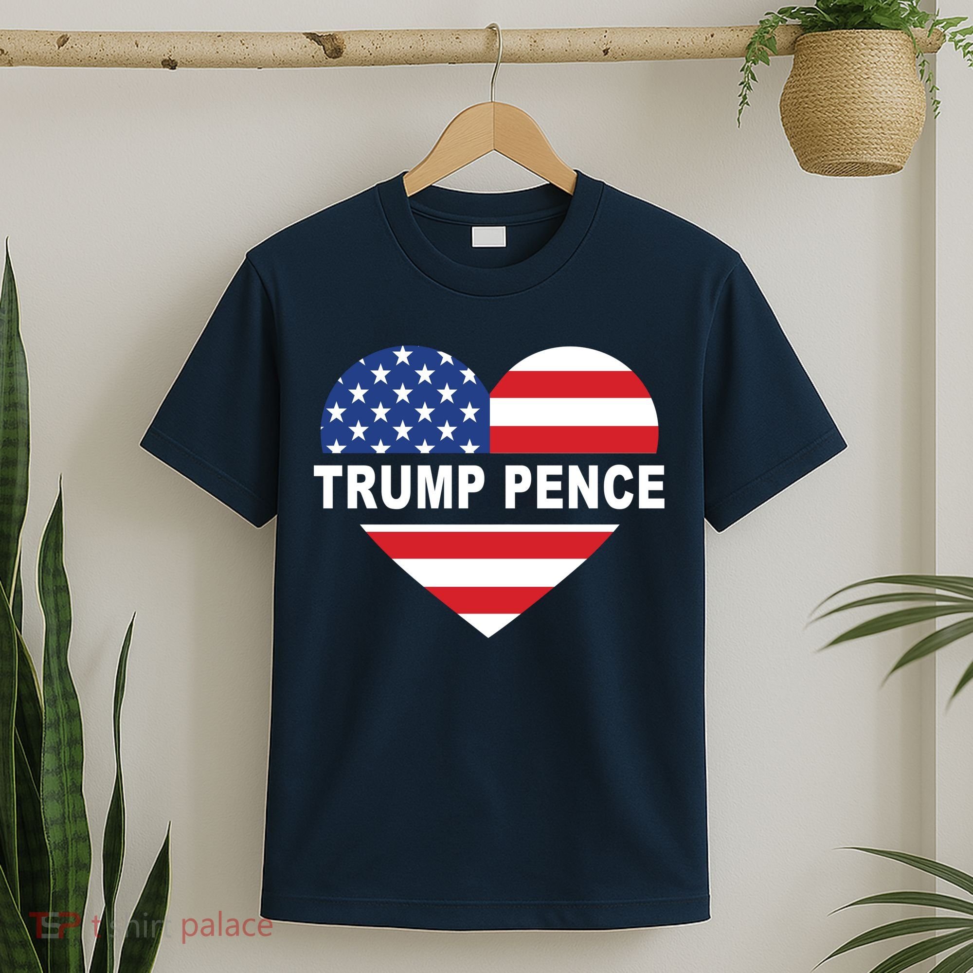 Love Trump Pence USA Heart T-Shirt