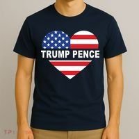 Love Trump Pence USA Heart T-Shirt thumb 3