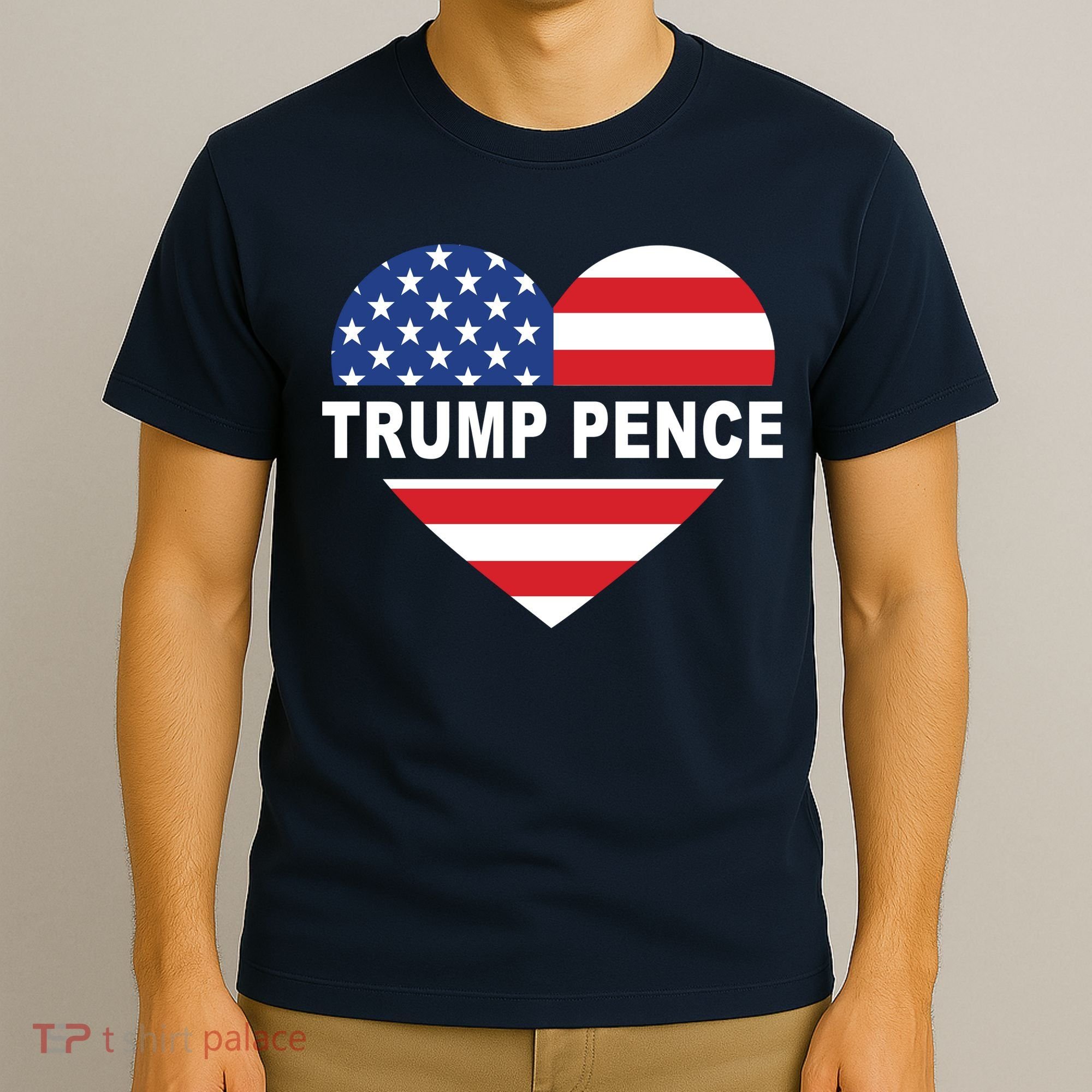 Love Trump Pence USA Heart T-Shirt