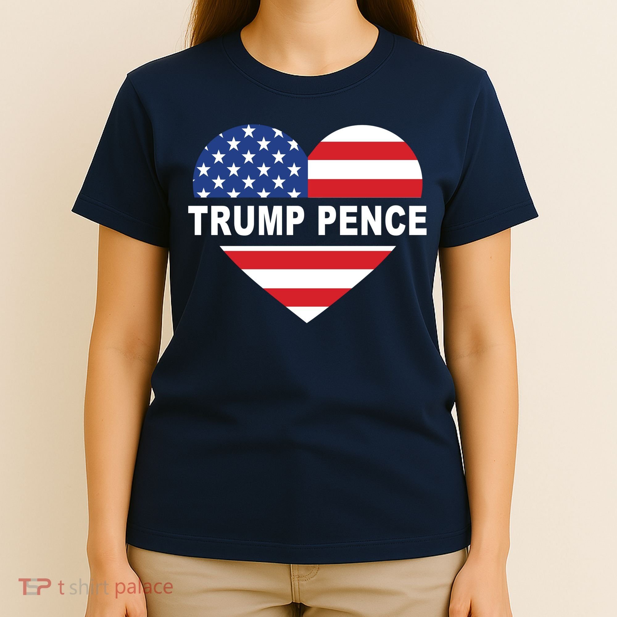 Love Trump Pence USA Heart T-Shirt