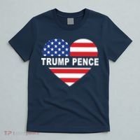Love Trump Pence USA Heart T-Shirt thumb 5