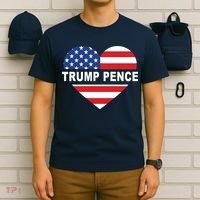 Love Trump Pence USA Heart T-Shirt thumb 6