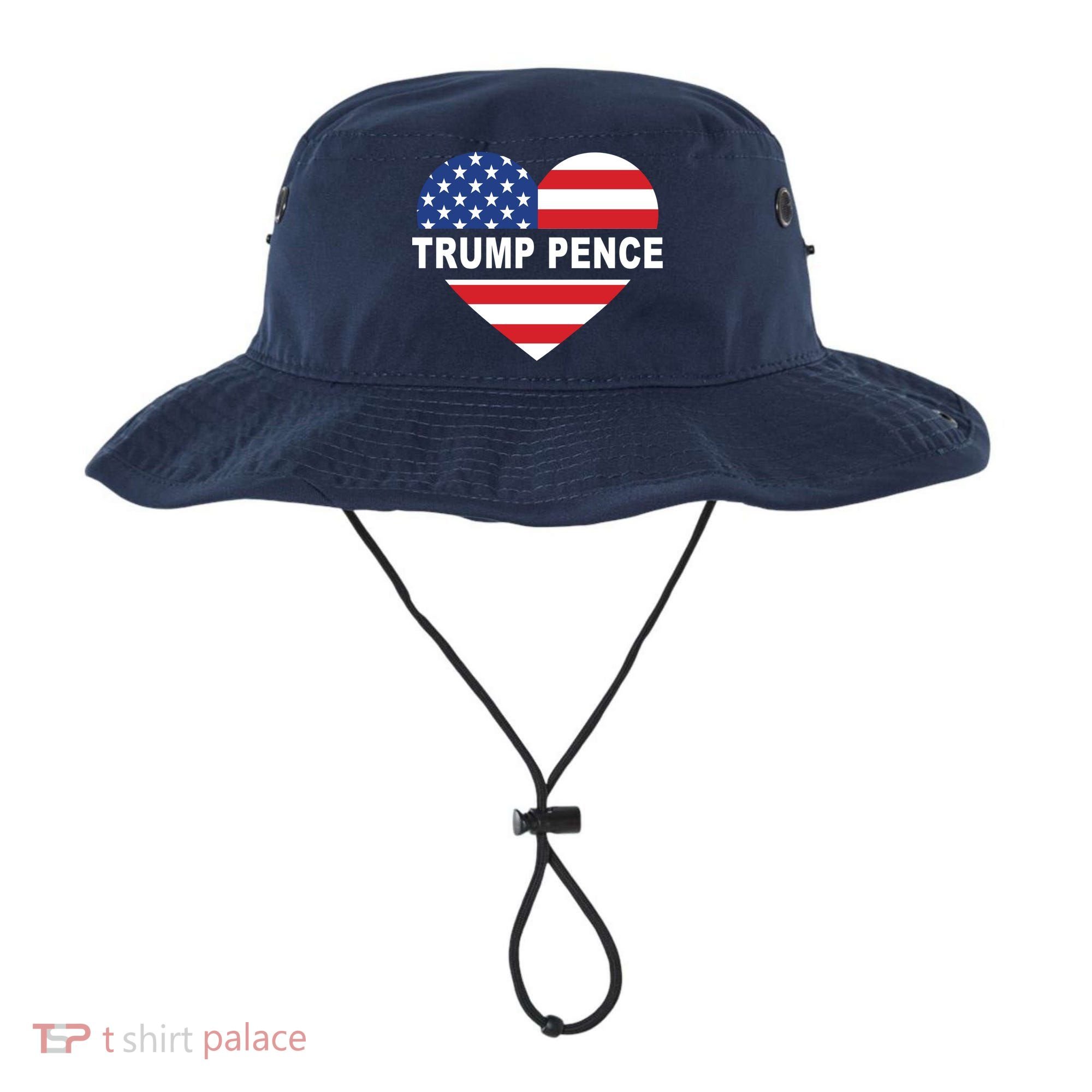 Love Trump Pence USA Heart Bucket Hat
