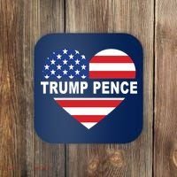 Love Trump Pence USA Heart Coaster thumb 0