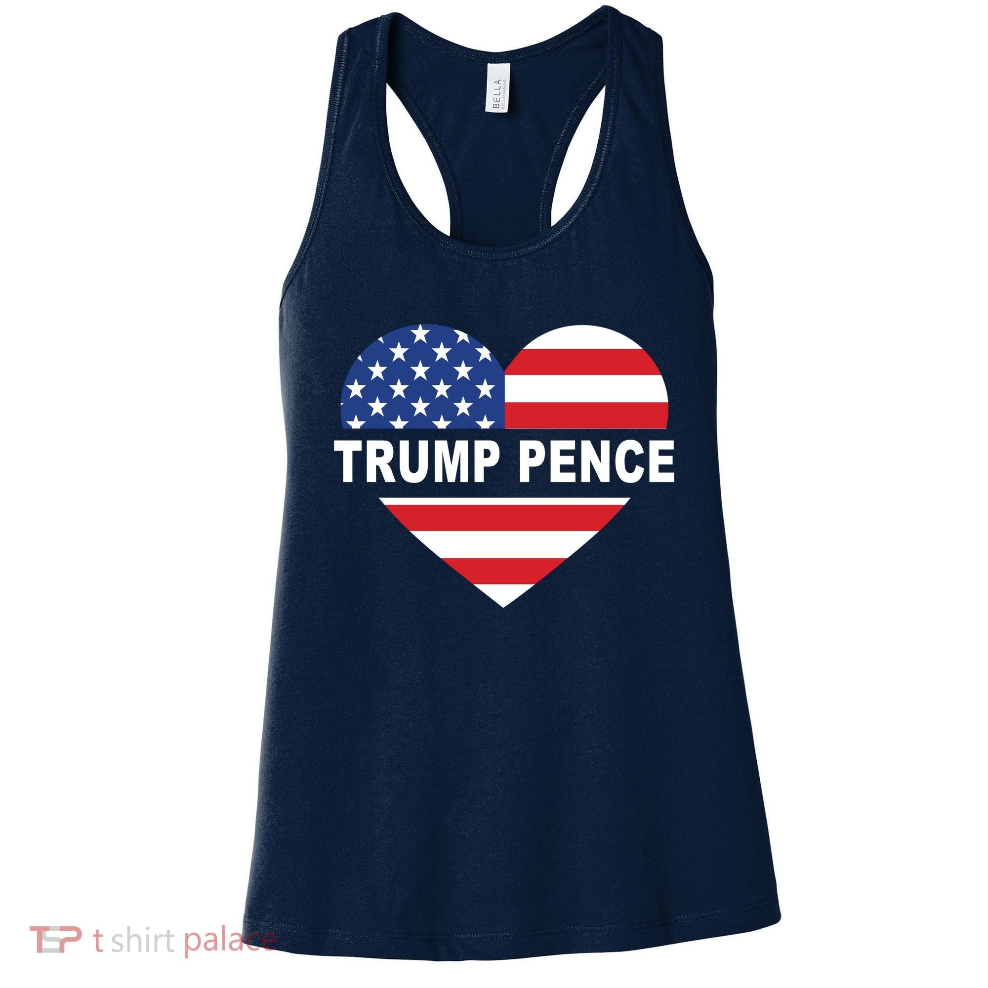 Love Trump Pence USA Heart Women's Tank Top