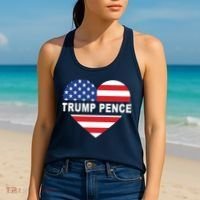 Love Trump Pence USA Heart Women's Tank Top thumb 2