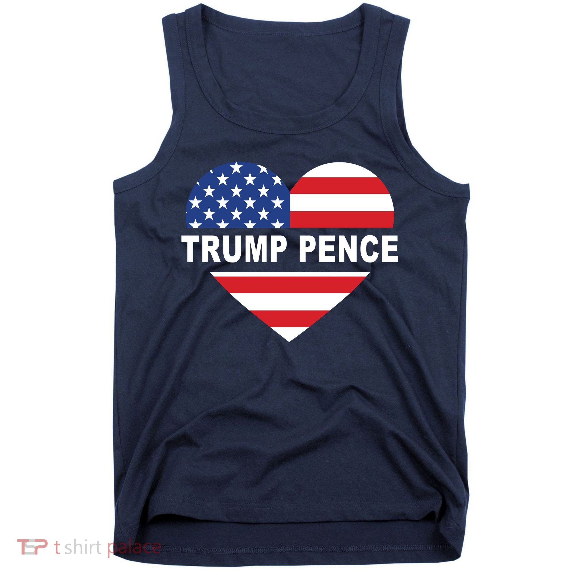 Love Trump Pence USA Heart Tank Top