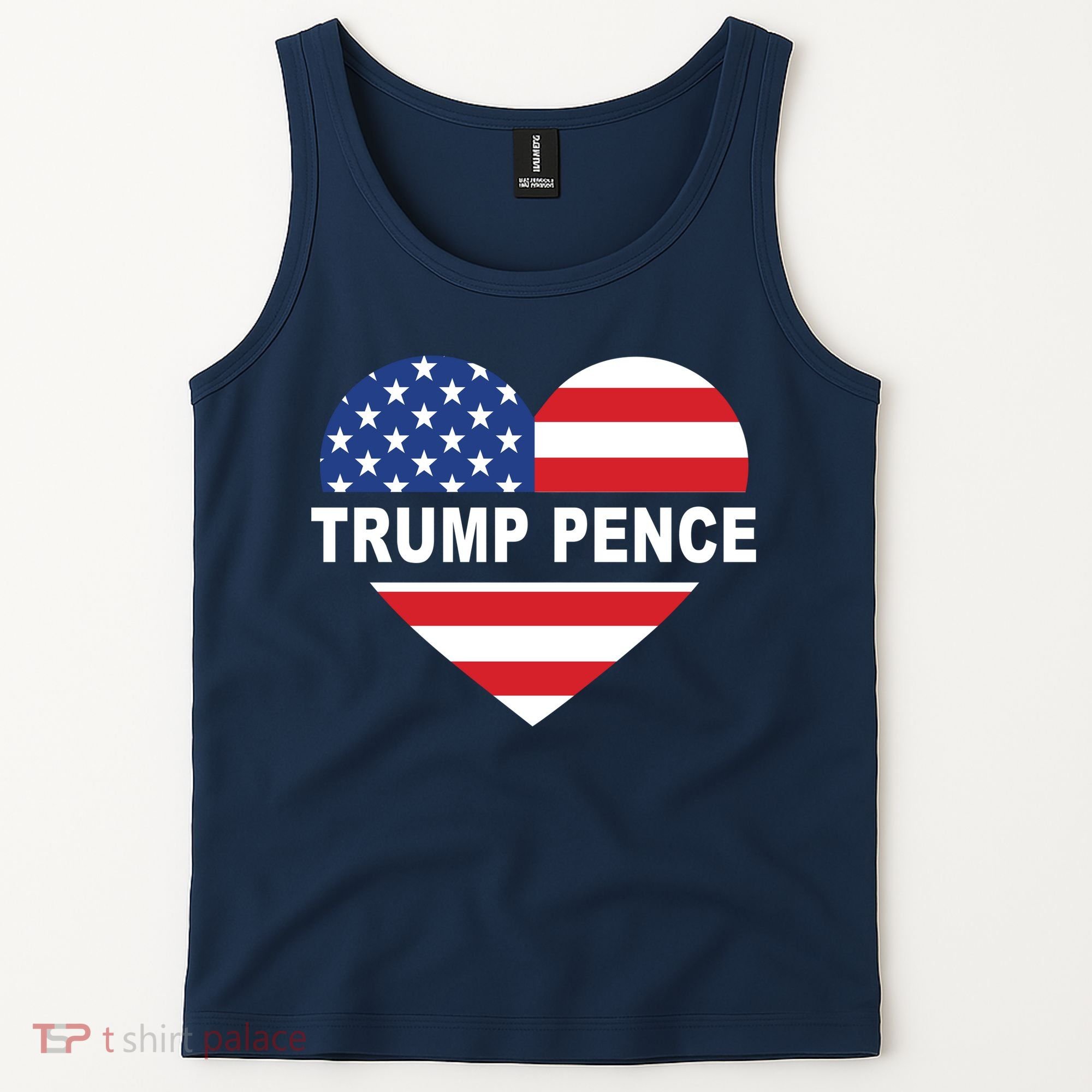 Love Trump Pence USA Heart Tank Top