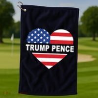 Love Trump Pence USA Heart Golf Towel thumb 1