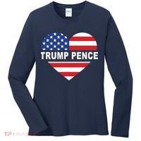 Love Trump Pence USA Heart Women's Long Sleeve Shirt thumb 0