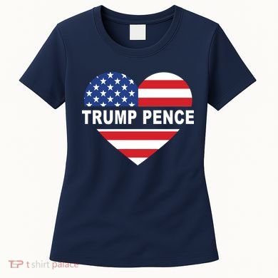 Love Trump Pence USA Heart Women's T-Shirt