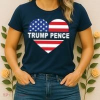Love Trump Pence USA Heart Women's T-Shirt thumb 2