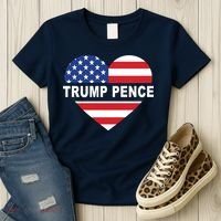Love Trump Pence USA Heart Women's T-Shirt thumb 3