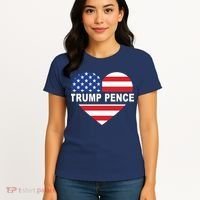 Love Trump Pence USA Heart Women's T-Shirt thumb 4